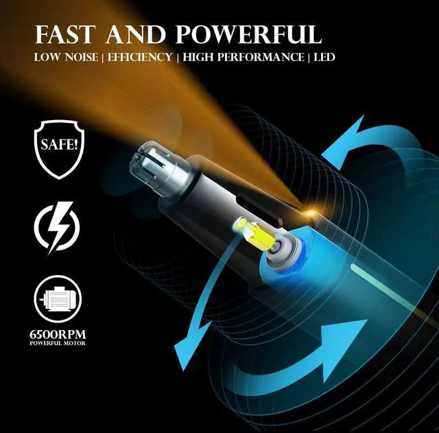 Alt view image 4 of 7 - AREYZIN Ear and Nose Hair Trimmer for Men and Women Professional USB Rechargeable Nose Trimmer Nose Clippers Eyebrow Facial Hair Trimmer Body Grooming Kit IPX7 Waterproof Dual Edge Blades