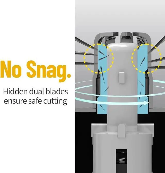 Alt view image 4 of 7 - Gorilla Technique Nose Ear Hair Trimmer for Men, Rechargeable 2-in-1 Trimmer for Nose Ear Eyebrow Hair Removal, No Pull No Snag Grooming with High-Speed 10,000rpm Motor, 2 Heads