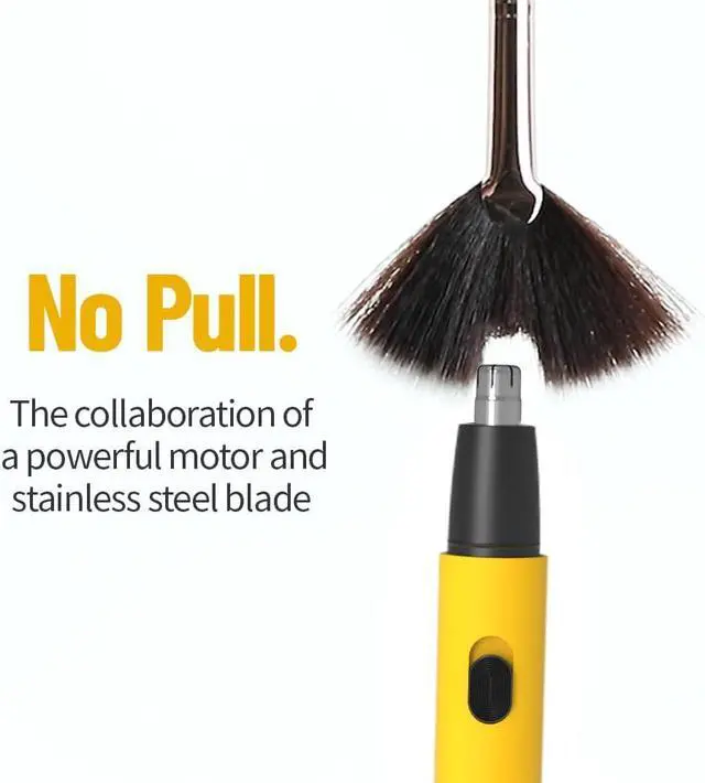 Alt view image 3 of 7 - Gorilla Technique Nose Ear Hair Trimmer for Men, Rechargeable 2-in-1 Trimmer for Nose Ear Eyebrow Hair Removal, No Pull No Snag Grooming with High-Speed 10,000rpm Motor, 2 Heads