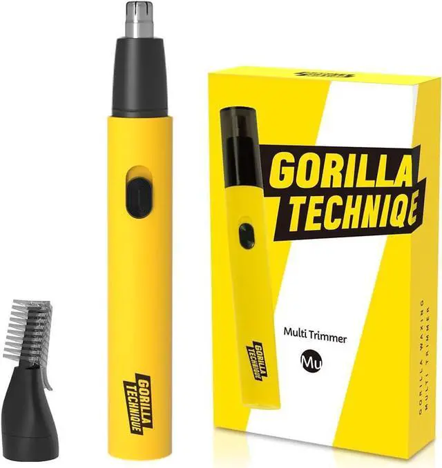 Alt view image 7 of 7 - Gorilla Technique Nose Ear Hair Trimmer for Men, Rechargeable 2-in-1 Trimmer for Nose Ear Eyebrow Hair Removal, No Pull No Snag Grooming with High-Speed 10,000rpm Motor, 2 Heads