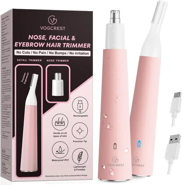 Main image of Nose Hair Trimmer for Women, Portable, Waterproof, Rechargeable, 2-in-1 Trimmer, Easy to Clean, Suitable for Sensitive Skin