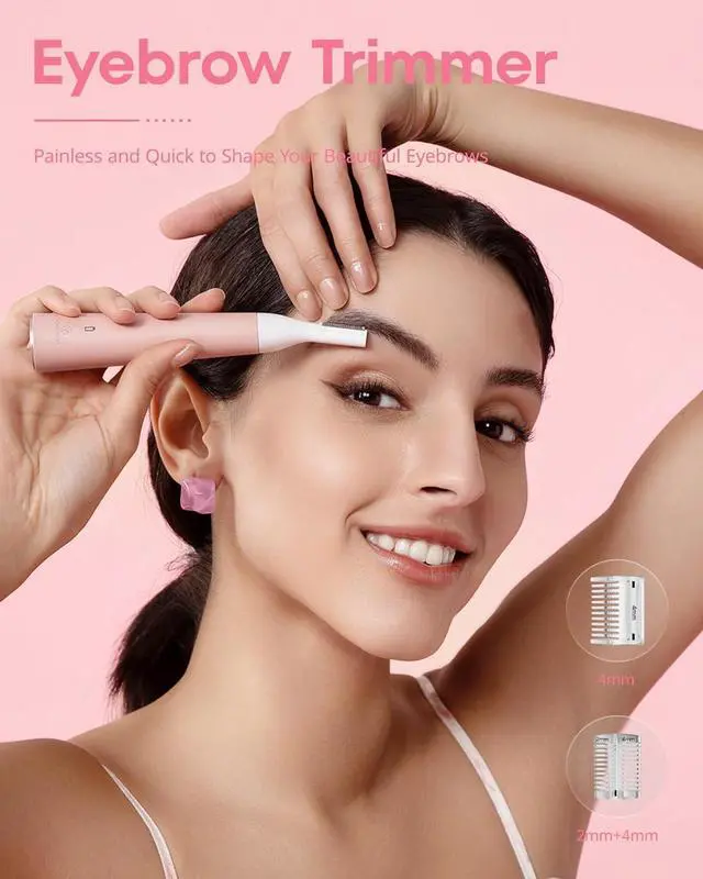 Alt view image 3 of 7 - Nose Hair Trimmer for Women, Portable, Waterproof, Rechargeable, 2-in-1 Trimmer, Easy to Clean, Suitable for Sensitive Skin