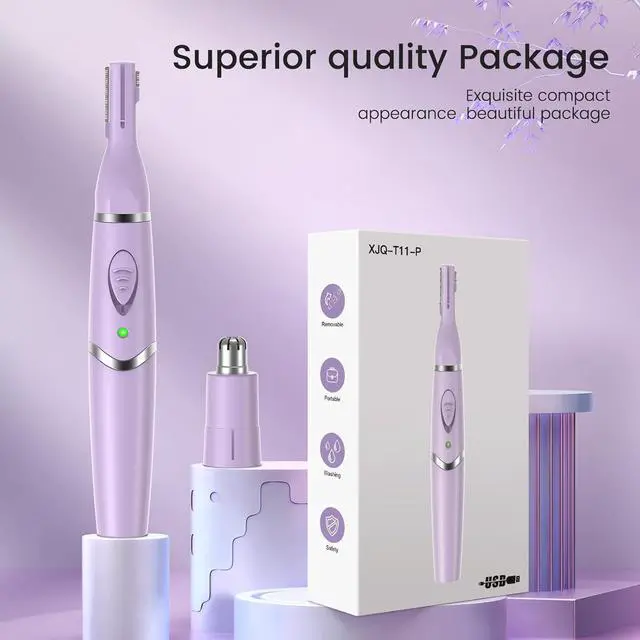Alt view image 7 of 7 - Ear and Nose Hair Trimmer for Women, 2025 Professional Painless 2 in 1 USB Rechargeable Eyebrow & Facial Hair Trimmer, Precision Tool with Powerful Motor and Dual-Edge Blades, IPX7 Waterproof