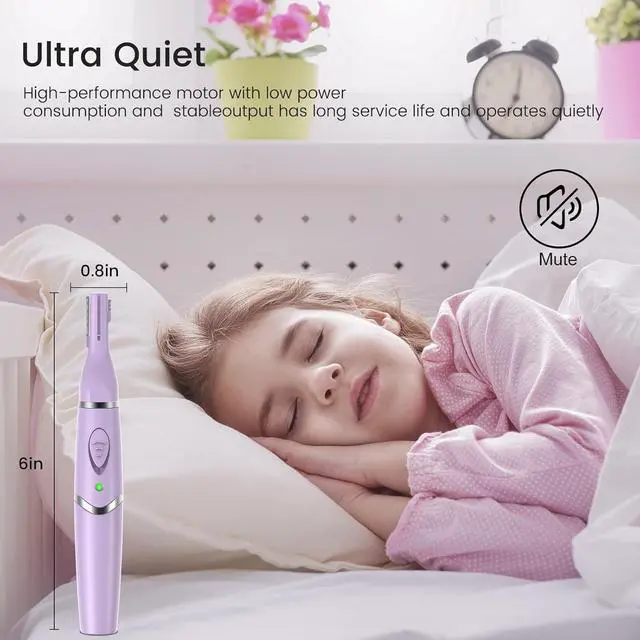 Alt view image 6 of 7 - Ear and Nose Hair Trimmer for Women, 2025 Professional Painless 2 in 1 USB Rechargeable Eyebrow & Facial Hair Trimmer, Precision Tool with Powerful Motor and Dual-Edge Blades, IPX7 Waterproof