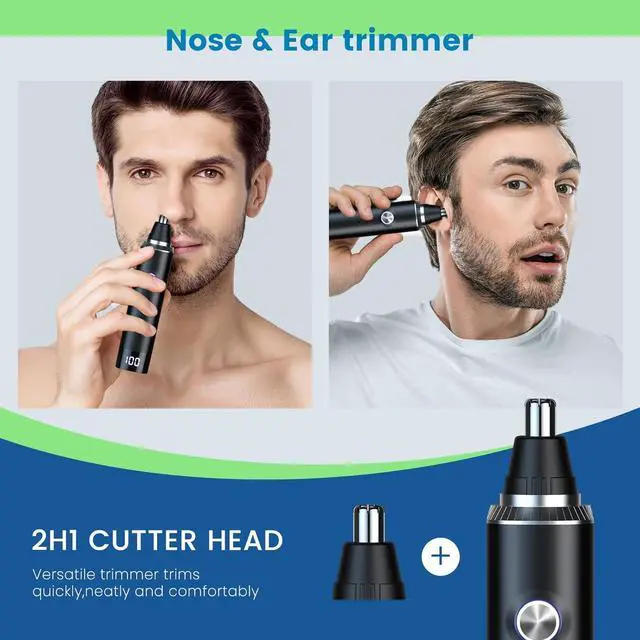 Alt view image 2 of 7 - Ear and Nose Hair Trimmer for Men, 2025 Professional Painless USB Rechargeable Eyebrow & Facial Hair Trimmer, 13,000 RPM Precision Tool with Powerful Motor and Dual-Edge Blades, IPX7 Waterproof