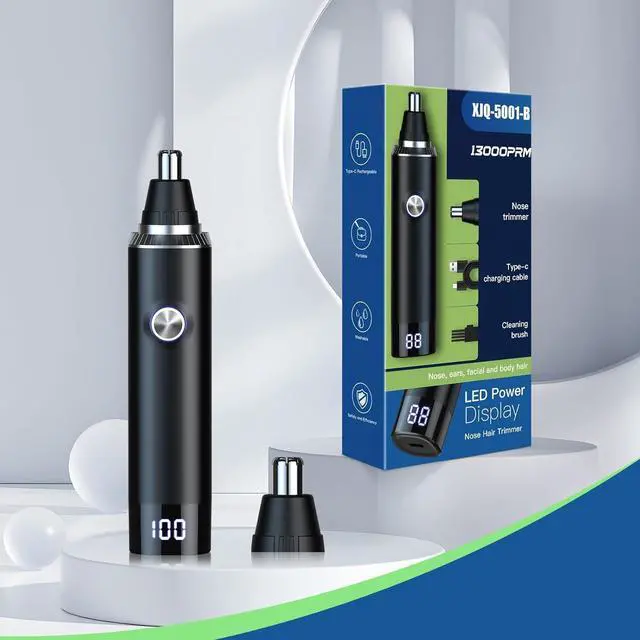 Alt view image 7 of 7 - Ear and Nose Hair Trimmer for Men, 2025 Professional Painless USB Rechargeable Eyebrow & Facial Hair Trimmer, 13,000 RPM Precision Tool with Powerful Motor and Dual-Edge Blades, IPX7 Waterproof