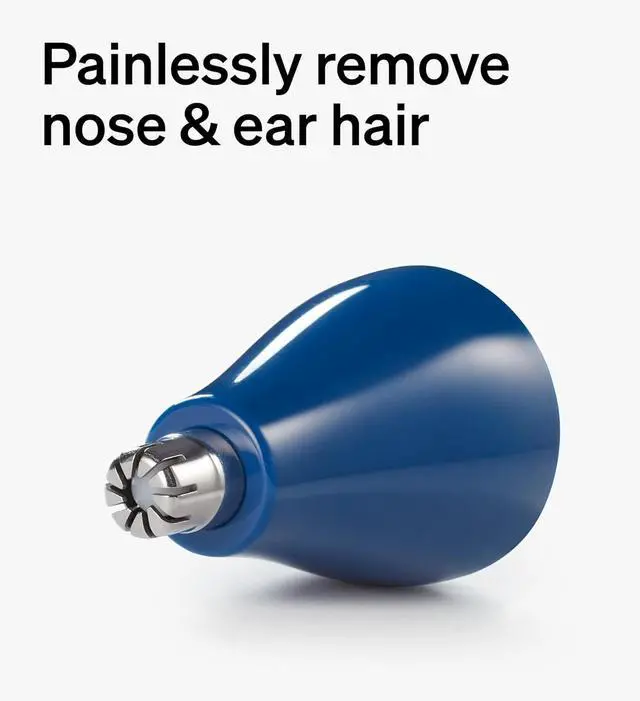 Alt view image 3 of 7 - Schick Hair Trimmer, 3-in-1 Trimmer for Nose, Ear & Eyebrows, Painless Hair Removal, Cordless, Quick-Change Attachments, Waterproof, Expert Finish, Unisex Grooming