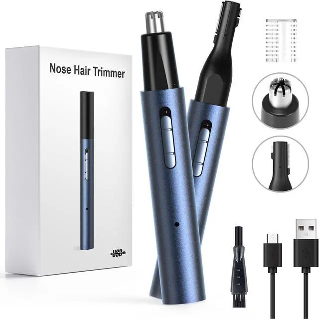 Main image of AHHFEI Nose & Ear Hair Trimmer, 5 in 1 Rechargeable USB Trimmer for Men & Women, Painless & Easy Cleansing, Blue