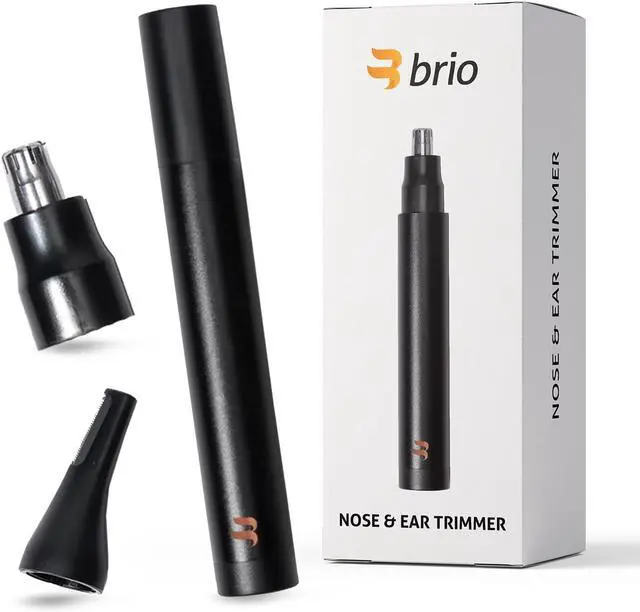 Main image of Brio Nose Hair Trimmer for Men & Women, Comfortable Eyebrow Trimmer with Sleek Design, Ear Hair Trimmer Equipped with a 2 - Edge Rotary & Linear Blade