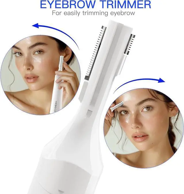 Alt view image 3 of 7 - Nose & Ear Trimmer - Electric Rechargeable Facial Hair Remover for Women & Men, Portable Waterproof Eyebrow Trimmer (Silver)