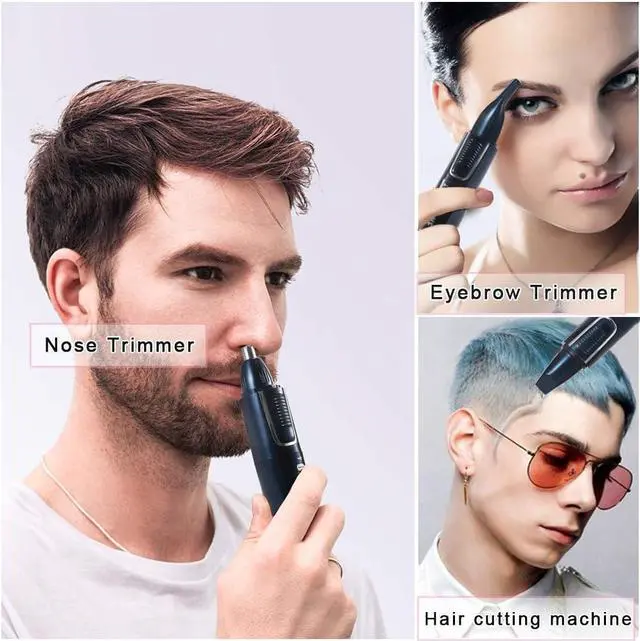 Alt view image 2 of 7 - ONEDONE Nose Hair Trimmer - 3 in 1 USB Rechargeable Ear Nose Hair Trimmer for Men, Dual-Edge Blades Painless Electric Ear Trimmer Eyebrow Clipper Father's Day Gifts