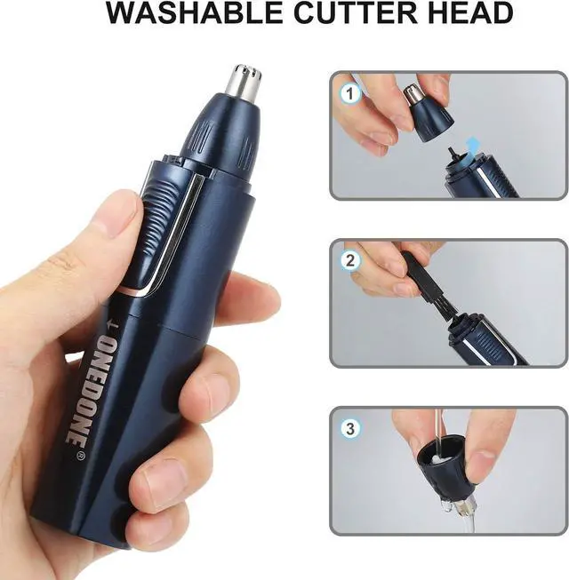 Alt view image 4 of 7 - ONEDONE Nose Hair Trimmer - 3 in 1 USB Rechargeable Ear Nose Hair Trimmer for Men, Dual-Edge Blades Painless Electric Ear Trimmer Eyebrow Clipper Father's Day Gifts