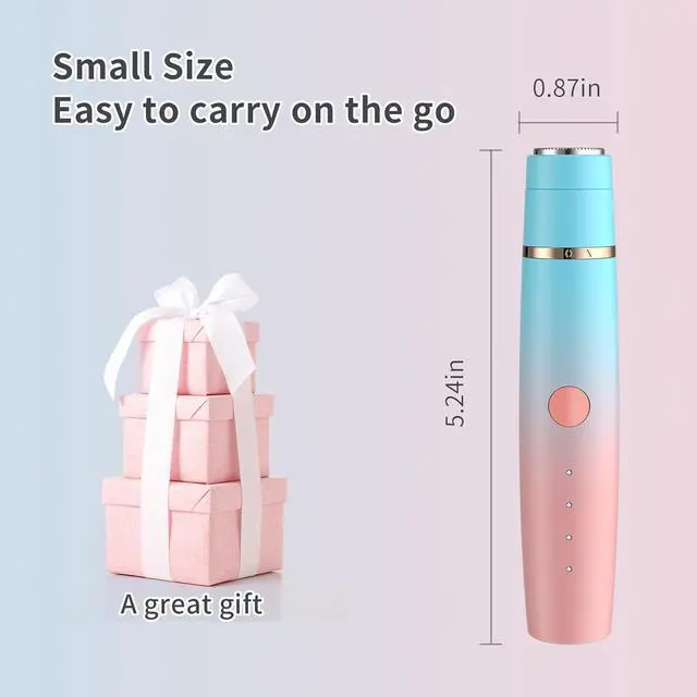 Alt view image 7 of 7 - Nose Hair Trimmer for Men and Women, Eyebrow Trimmer, Electric Shaver Razor 3 in 1, Portable, Waterproof and Rechargeable for Ears, Face, Legs (Blue Pink)