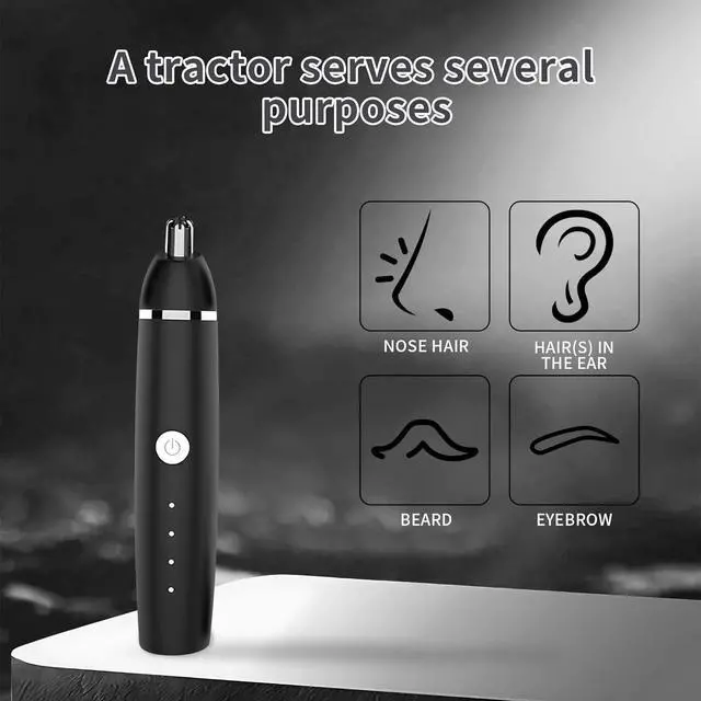 Alt view image 6 of 7 - Nose Hair Trimmer for Men and Women, Portable, Waterproof and Rechargeable for Ears, Face (Black)