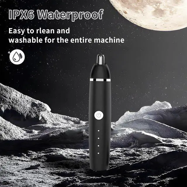Alt view image 4 of 7 - Nose Hair Trimmer for Men and Women, Portable, Waterproof and Rechargeable for Ears, Face (Black)