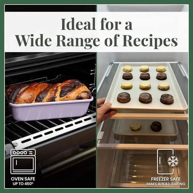 Alt view image 7 of 7 - Larder & Vine 8-Piece Bakeware Set | Non-Stick Baking Set with Ceramic Finish | PFAS, PFOA, PTFE, and BPA Free Baking Essentials | Baking Sheets, Muffin Tins and Assorted Baking Pans | Lavender