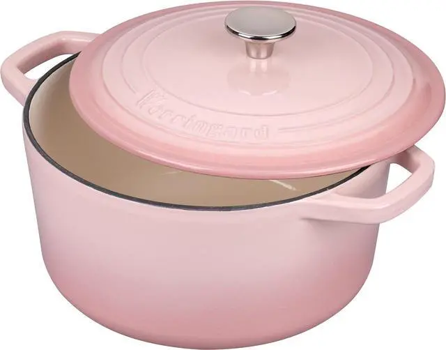 Alt view image 4 of 7 - Enameled Cast Iron Dutch Oven Pot with Lid, for Bread Baking, Round Bread Oven- include Sourdough Bread Baking Supplies Set, 6QT, Pink
