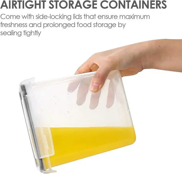 Alt view image 3 of 6 - Airtight Food Storage Containers with Lids, Vtopmart 24 pcs Plastic Kitchen and Pantry Organization Canisters for Cereal, Dry Food, Flour and Sugar, BPA Free, Includes 24 LabelsBlack