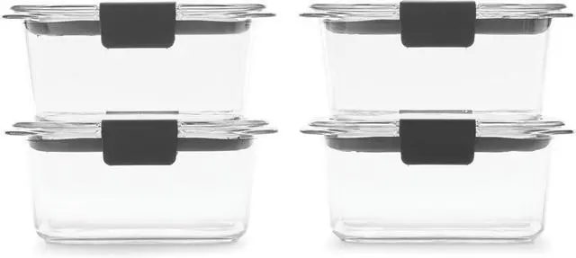 Alt view image 2 of 7 - Rubbermaid Brilliance BPA Free Airtight Food Storage Containers with Lids, Set of 4 (4.7 Cup) Ideal for Lunch, Meal Prep, and Leftovers