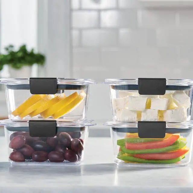 Alt view image 4 of 7 - Rubbermaid Brilliance BPA Free Airtight Food Storage Containers with Lids, Set of 4 (4.7 Cup) Ideal for Lunch, Meal Prep, and Leftovers