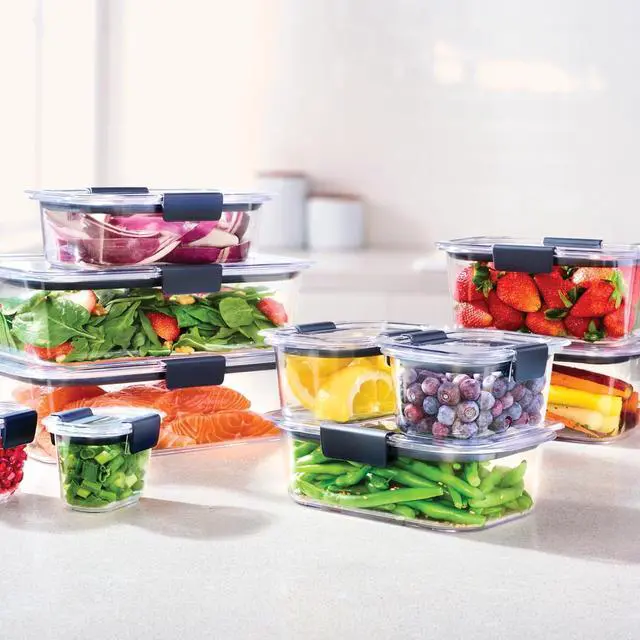 Alt view image 6 of 7 - Rubbermaid Brilliance BPA Free Airtight Food Storage Containers with Lids, Set of 4 (4.7 Cup) Ideal for Lunch, Meal Prep, and Leftovers
