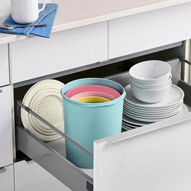 Alt view image 6 of 7 - Tupperware Heritage Collection 10 Piece Nested Canister Set in Vintage Colors, Dishwasher Safe and BPA Free (5 Containers, 5 Lids)