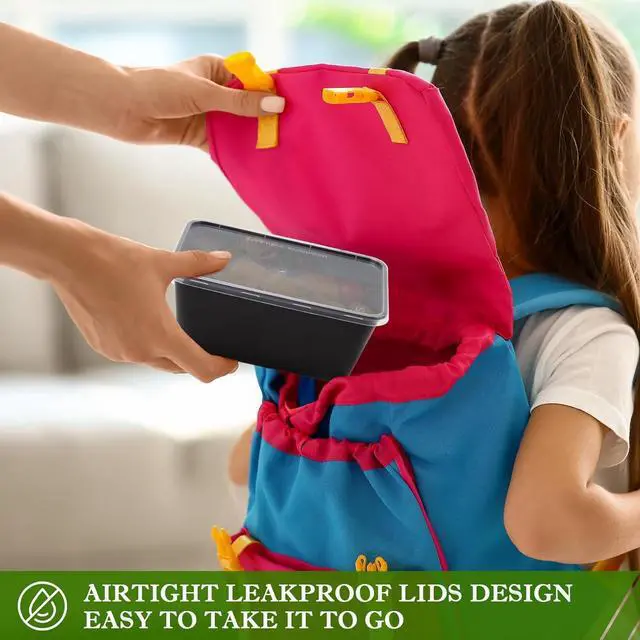 Alt view image 4 of 7 - Meal Prep Containers 50Pack - 34oz Food Storage Containers with Lids, Reusable Food Prep Containers, Disposable To Go food Containers for Takeout, BPA Free, Stackable, 1000ml, Microwave/Freezer Safe