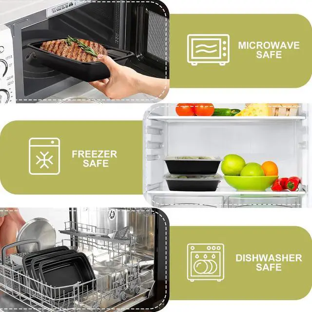Alt view image 3 of 7 - Meal Prep Containers 38oz 50 Pack Plastic To Go Food Containers, Disposable To Go Containers with Lids BPA Free, Microwave/Dishwasher/Freezer Safe