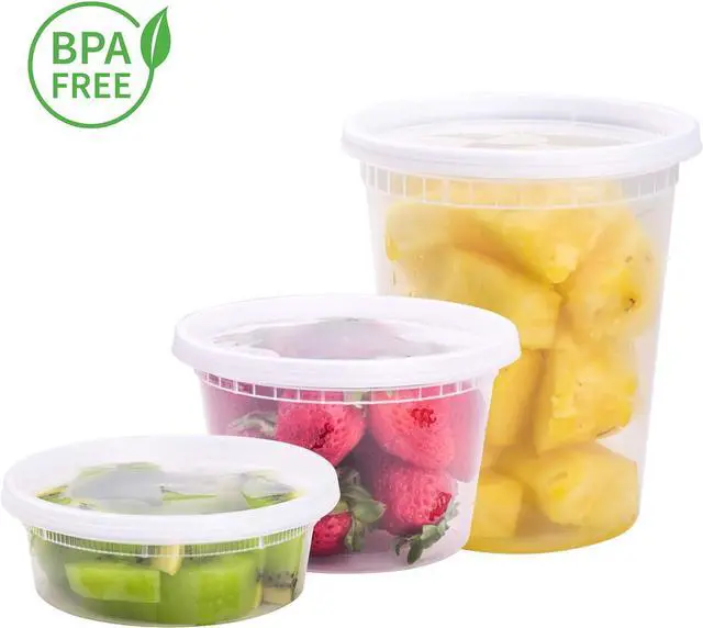 Alt view image 3 of 7 - TashiBox [8 oz,16oz,32oz,48Sets,16Sets each size Plastic food storage containers with lids airtight,BPA Free,Microwave/Dishwasher/Freezer Safe