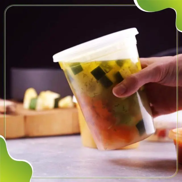 Alt view image 4 of 6 - Deli Containers with Leakproof Lids-40 Sets [12sets-8oz, 16sets-16oz, 12sets-32oz] BPA-Free Plastic Microwaveable Clear Food Storage Container Premium Heavy-Duty, Freezer & Dishwasher Safe