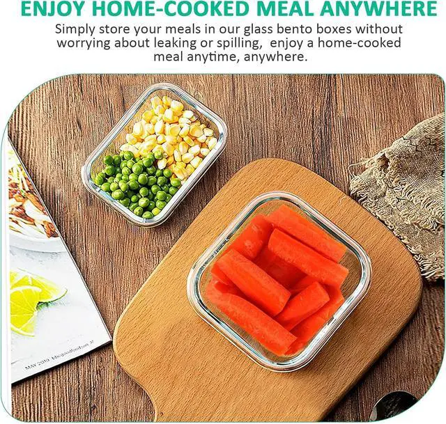 Alt view image 5 of 6 - 24 Pieces Glass Food Storage Containers Set,Glass Meal Prep Containers-Stackable Airtight Glass Storage Containers with lids,Freezer, Microwave, Oven Safe,Gray