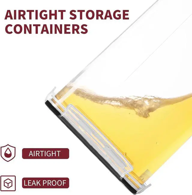 Alt view image 4 of 7 - PRAKI Large Airtight Food Storage Containers with Lids, 10PCS Plastic Cereal Storage Containers, Kitchen & Pantry Organizers and Storage for Sugar, Flour, Baking Supplies with Lables & Mark