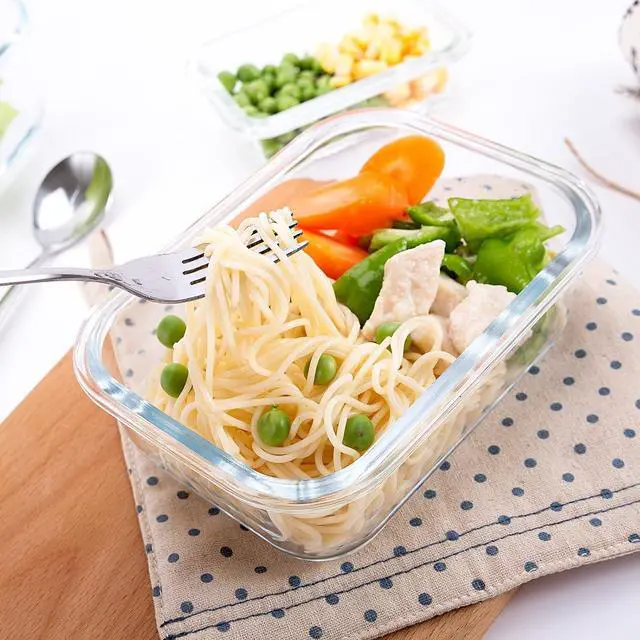 Alt view image 5 of 6 - UMEIED 10 Pack Glass Food Storage Containers with Lids Leakproof, Airtight Glass Meal Prep Containers For Lunch, On The Go, Leftover, Dishwasher Safe