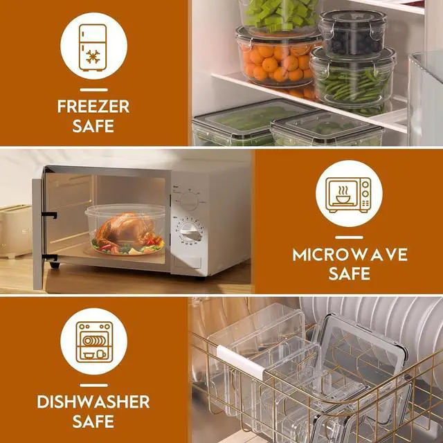 Alt view image 5 of 7 - 40 Pcs Food Storage Containers with Lids Airtight (20 Containers & 20 Lids), Plastic Meal Prep Container for Pantry & Kitchen Organization, BPA-Free, Leak-Proof with Labels & Marker Pen