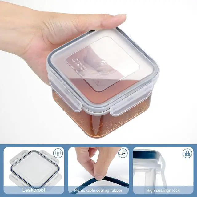 Alt view image 5 of 6 - 28 Pieces Food Storage Containers with Lids EXTRA LARGE Freezer Containers for Food BPA-Free Meat Fruit Vegetables Plastic Containers with lids Storage Airtight Leak-Proof Food Boxes for Kitchen