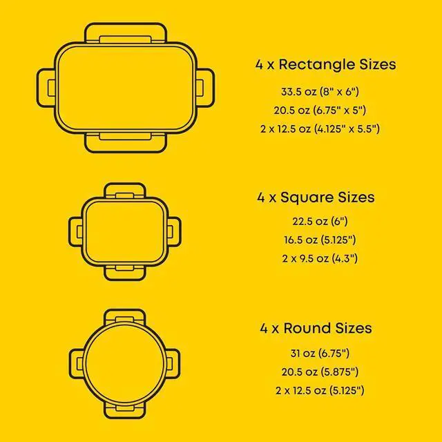 Alt view image 3 of 7 - JoyJolt 24pc Borosilicate Glass Storage Containers with Lids | 12 Airtight/Freezer Safe Food Storage Containers for Pantry and Kitchen | Meal Prep Container for Lunch | Glass Tupperware Set
