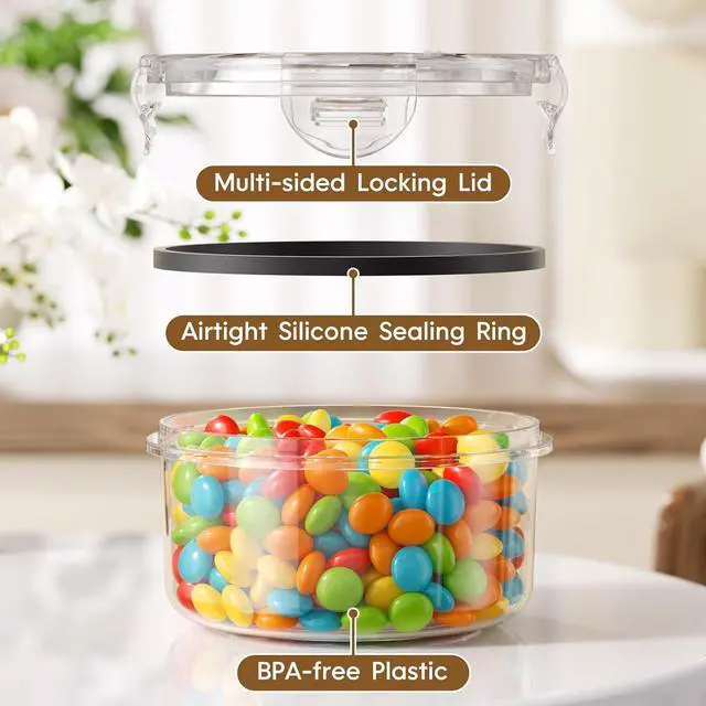 Alt view image 4 of 7 - 50 Pcs Large Food Storage Containers with Lids Airtight, Total 628.8OZ Stackable Kitchen Organization Set, BPA-Free Plastic Meal Prep Container with Labels & Marker Pen