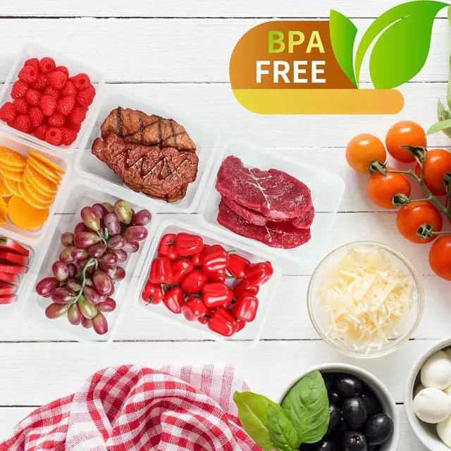 Alt view image 5 of 7 - PRAKI 48 Pack Food Storage Containers with Airtight Lids (24 Containers & 24 Lids), Kitchen storage containers for Pantry Organizers and Storage, Meal Prep Container with Labels & Marker