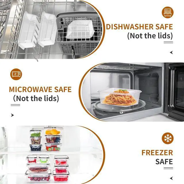 Alt view image 6 of 7 - PRAKI 48 Pack Food Storage Containers with Airtight Lids (24 Containers & 24 Lids), Kitchen storage containers for Pantry Organizers and Storage, Meal Prep Container with Labels & Marker