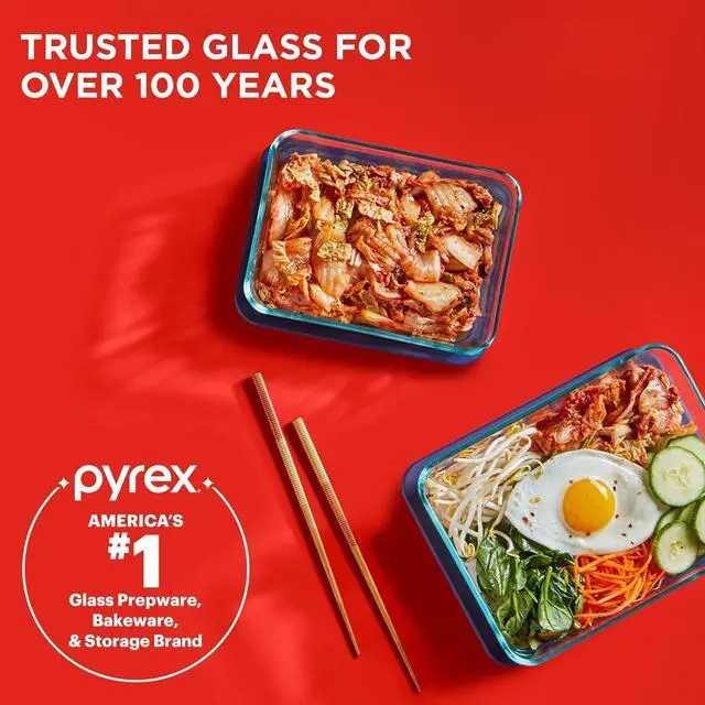 Alt view image 5 of 5 - Pyrex Simply Store (3-Pack) Rectangular Glass Food Storage Containers Set, (3, 6 & 11 Cup) Meal Prep Containers With BPA-Free Lids, Dishwasher & Microwave Safe