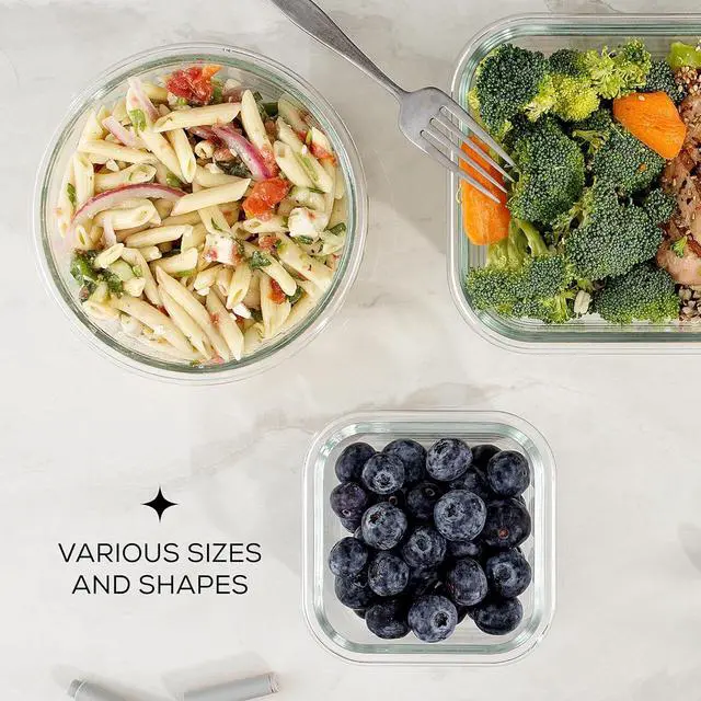 Alt view image 5 of 7 - JoyJolt 24pc Borosilicate Glass Storage Containers with Lids | 12 Airtight/Freezer Safe Food Storage Containers for Pantry and Kitchen | Meal Prep Container for Lunch | Glass Tupperware Set