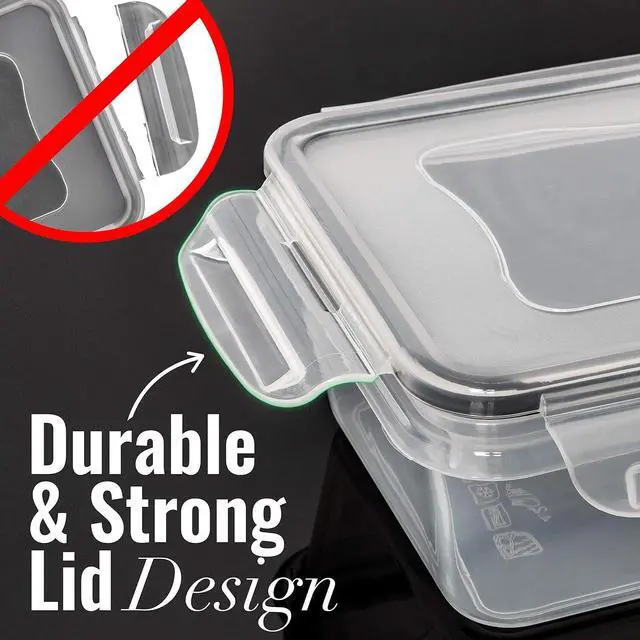 Alt view image 3 of 7 - fullstar 20-Piece Plastic Food Storage Containers with Lids (10 Containers & 10 Lids) - Leakproof, BPA-Free, Meal Prep Containers, Reusable Lunch Storage Set for Kitchen Organization (Pack of 20)