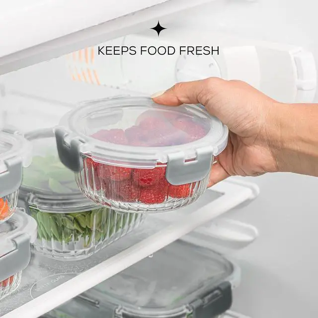 Alt view image 4 of 7 - JoyJolt 24pc Borosilicate Glass Storage Containers with Lids | 12 Airtight/Freezer Safe Food Storage Containers for Pantry and Kitchen | Meal Prep Container for Lunch | Glass Tupperware Set