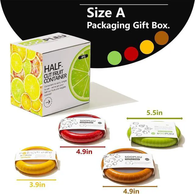 Alt view image 5 of 7 - Avocado Saver and Tomato Holder - Set of 4 Reusable Storage Containers for Fridge - Ideal for Garlic, Onions, Lemons, and Potatoes