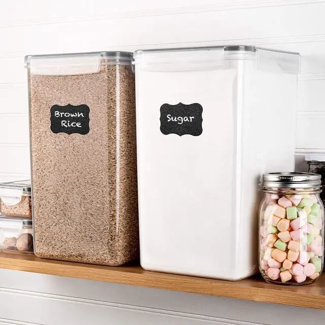 Alt view image 4 of 7 - WHITE FEATHER SUPPLIES 2 PC [6.5L / 220 Oz] Large Food Storage Containers with Lids Airtight - BPA Free Clear Plastic Kitchen and Pantry Storage Containers, Bulk Storage for Cereal, Flour, Sugar, Rice