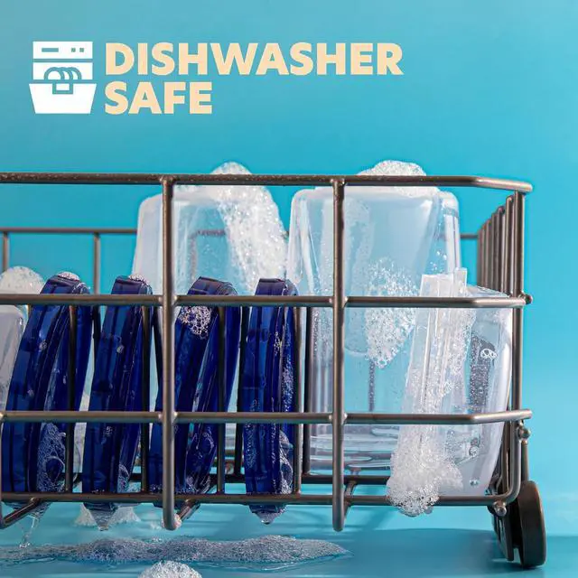 Alt view image 7 of 7 - PLASTICPRO 24 Pack Twist Top Containers Assorted Sizes Plastic Food Storage Containers with Blue Twist on Lids Stackable Reusable