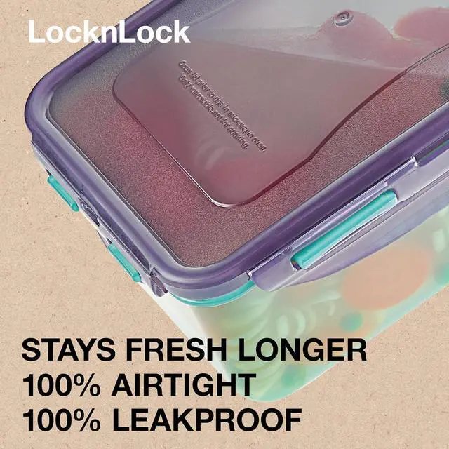 Alt view image 5 of 7 - Lock & Lock ECO Food Storage Containers/Bin Set/BPA-Free/Dishwasher Safe, Rectangular, 4 Piece - Rectangle, Assorted Colors