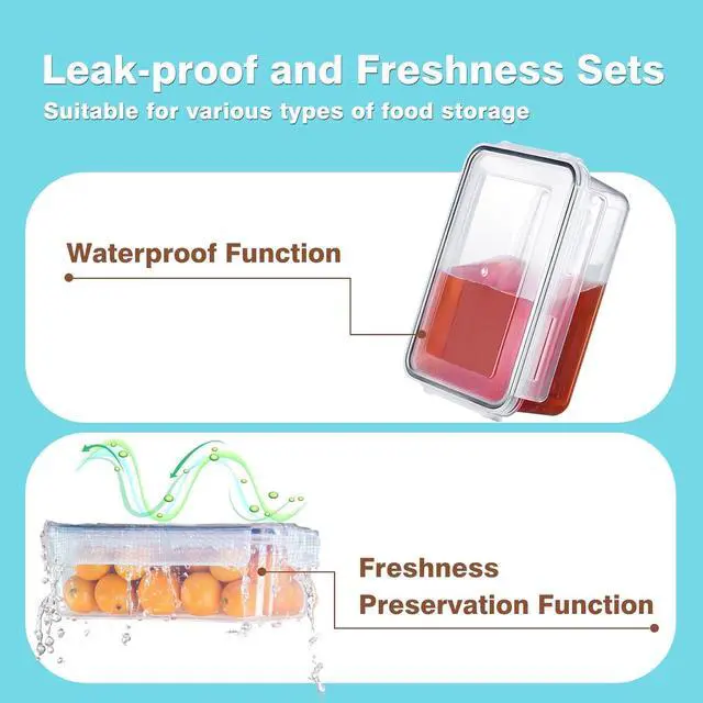 Alt view image 3 of 7 - KAGUYA 36 PCS Food Storage Containers with Lids, Plastic Food Containers for Pantry Organizers and Storage, 1.4 Oz - 85 Oz, 100% BPA Free, Leak-Proof, Microwave and Freezer Safe