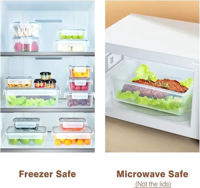 Alt view image 5 of 7 - KAGUYA 36 PCS Food Storage Containers with Lids, Plastic Food Containers for Pantry Organizers and Storage, 1.4 Oz - 85 Oz, 100% BPA Free, Leak-Proof, Microwave and Freezer Safe