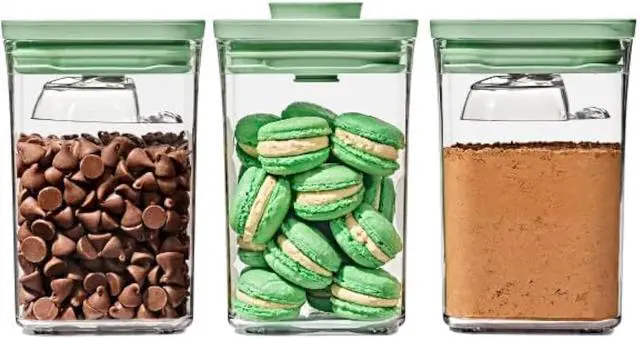 Main image of OXO Good Grips 3-Piece POP Container Set with Mini Scoops - Limited Edition Pistachio